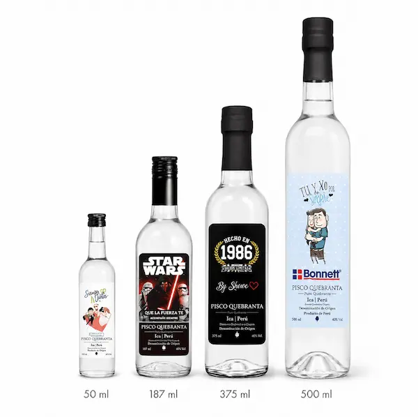 Personalizamos cada botella para que cuente una historia
