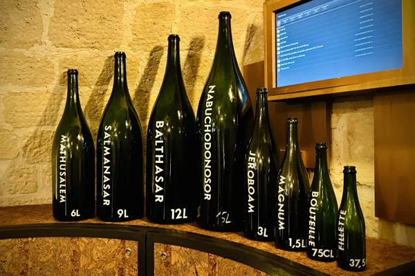tamaños de botellas de vino
